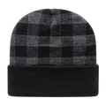 Cap America RKP12 Plaid Knit Cap with Cuff