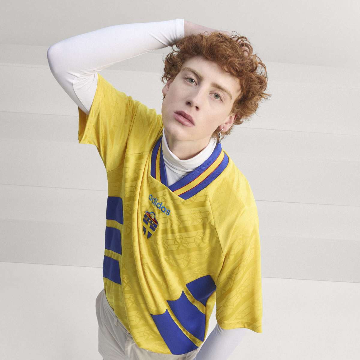 adidas Men's Sweden 1994 Home Soccer Jersey-4