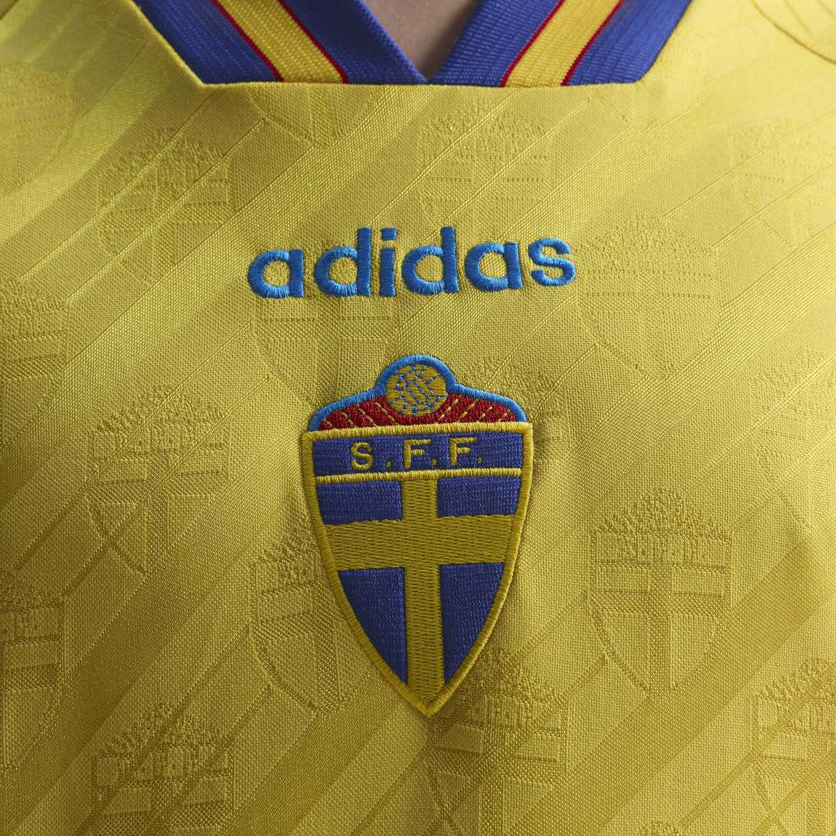adidas Men's Sweden 1994 Home Soccer Jersey-5