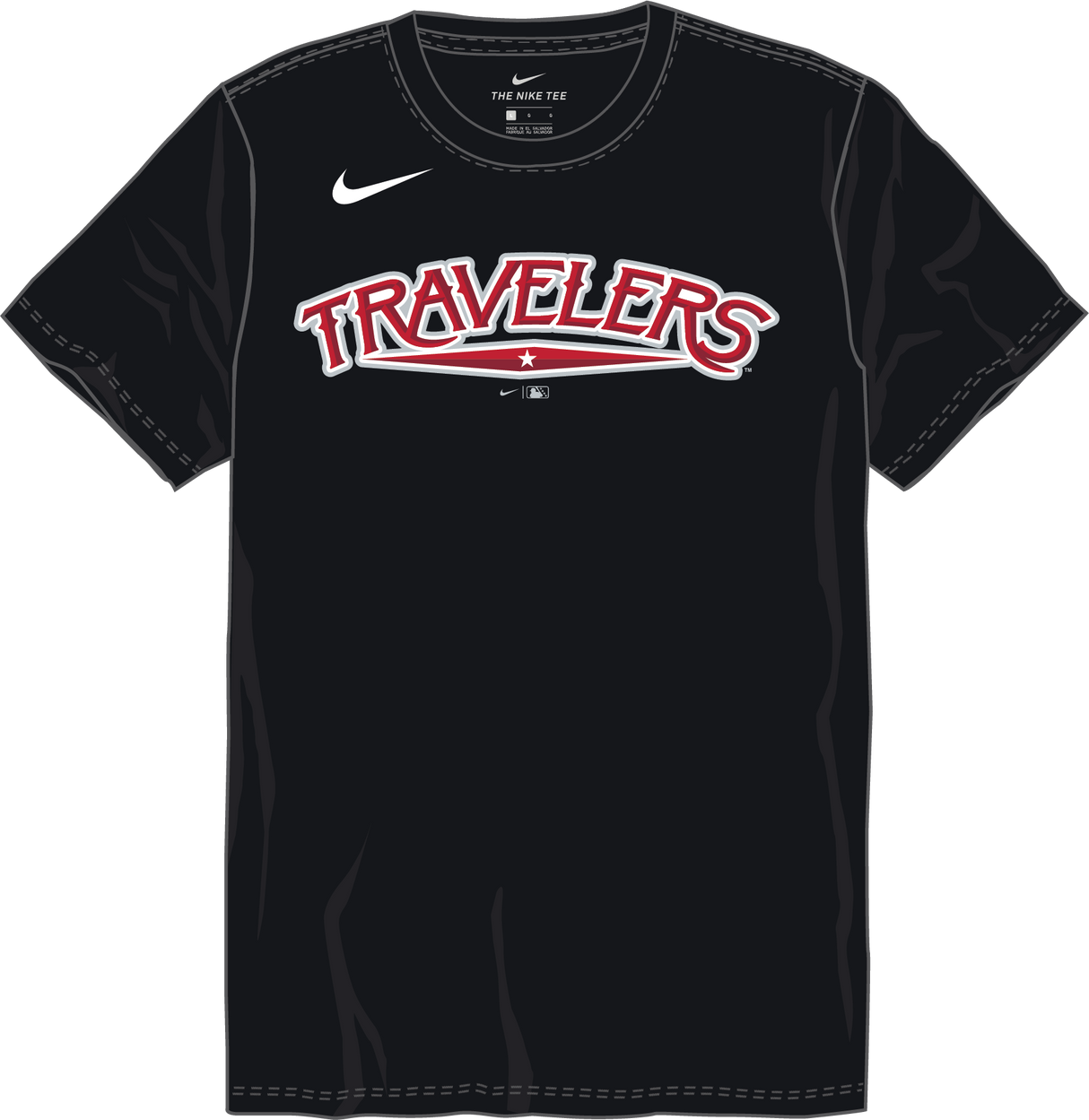 Nike Arkansas Travelers Youth Crew Neck Synthetic T-Shirt