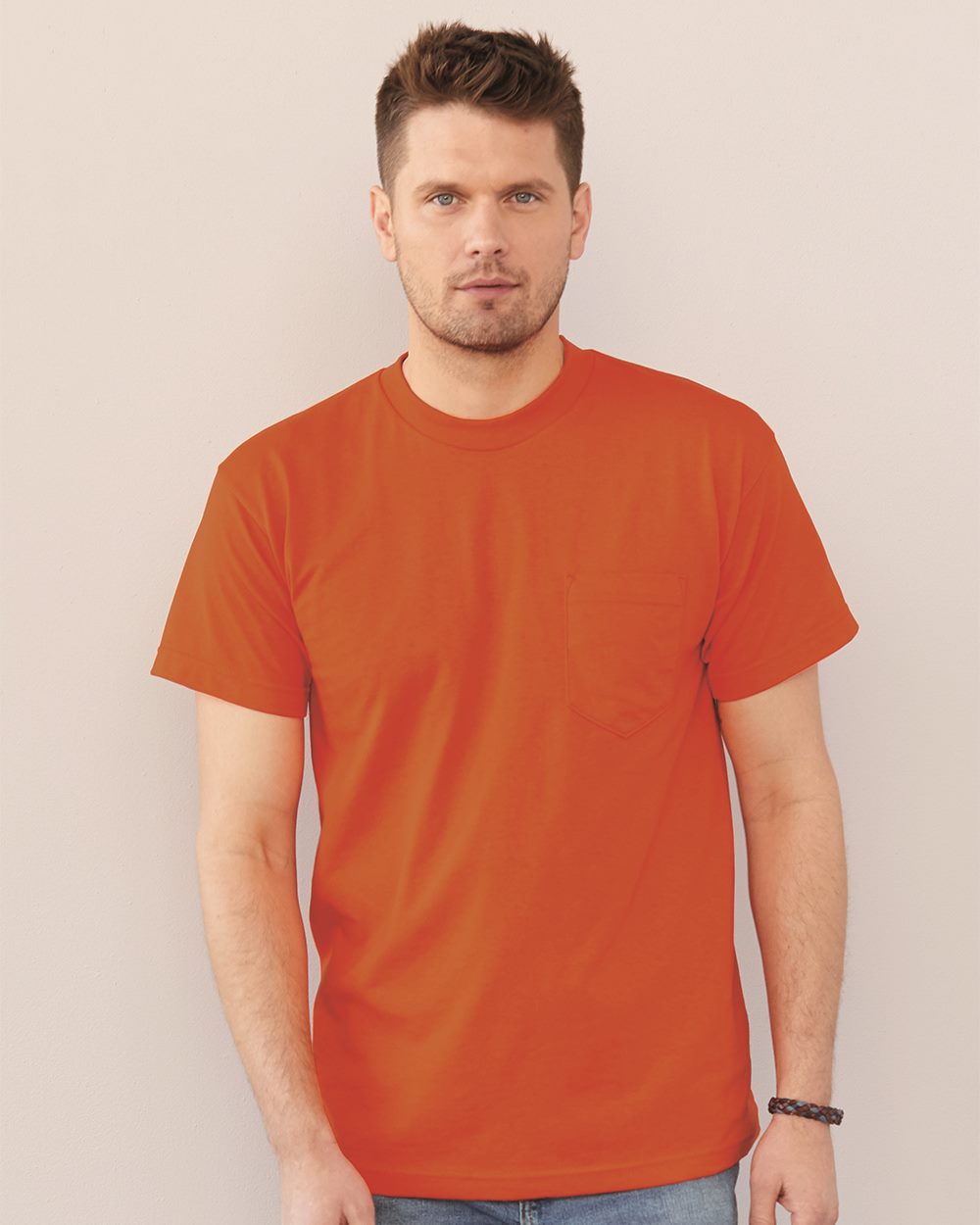 Bayside Men's USA-Made 50/50 Pocket T-Shirt