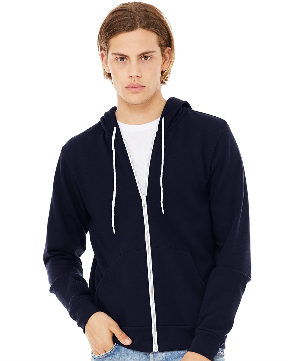BELLA + CANVAS Men's Sponge Fleece Full-Zip Hoodie Sweatshirt