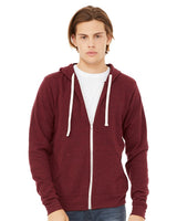 BELLA + CANVAS Men's Triblend Sponge Fleece Full-Zip Hoodie Sweatshirt