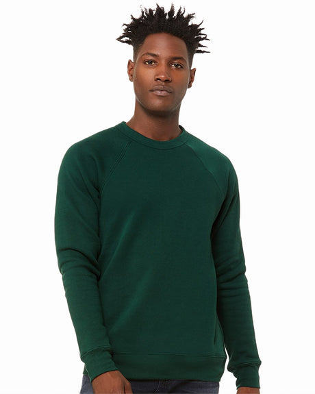 BELLA + CANVAS Men's Sponge Fleece Raglan Crewneck Sweatshirt