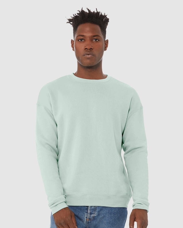 BELLA + CANVAS Men's Sponge Fleece Drop Shoulder Crewneck Sweatshirt