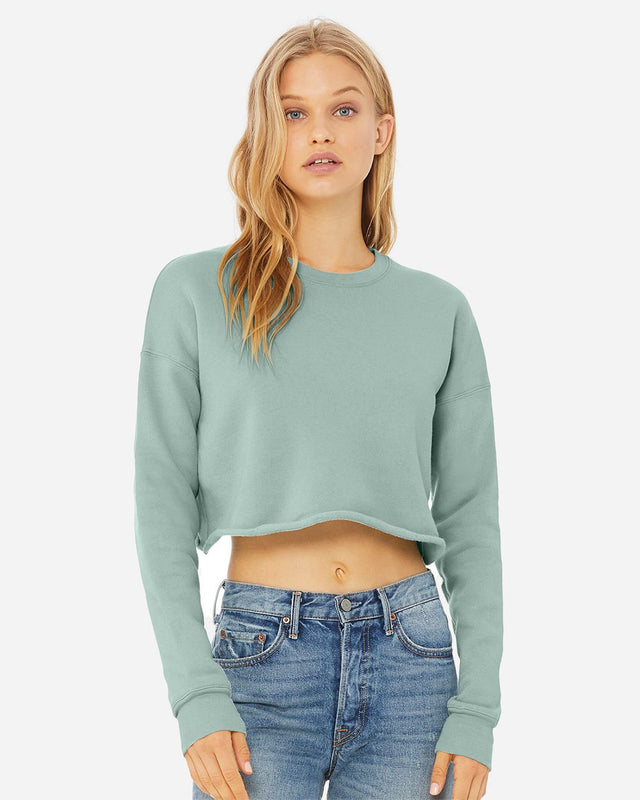 BELLA + CANVAS Women's Crop Fleece Crewneck Sweatshirt