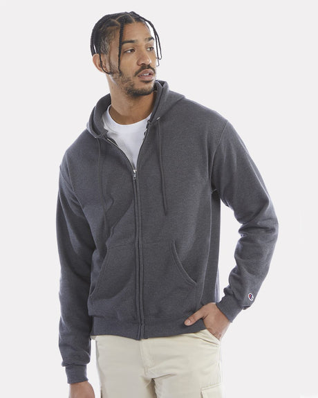 Champion Men's Powerblend Full-Zip Hooded Sweatshirt