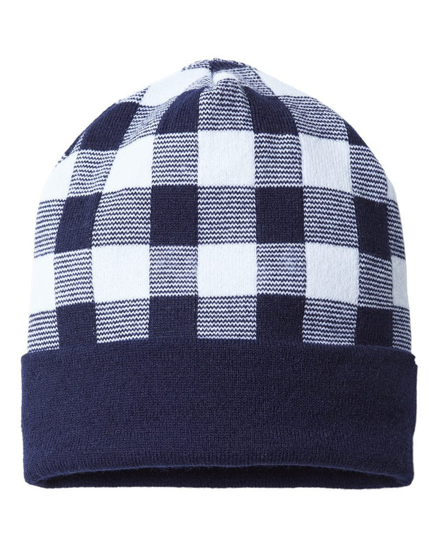 Cap America USA-Made Plaid Beanie