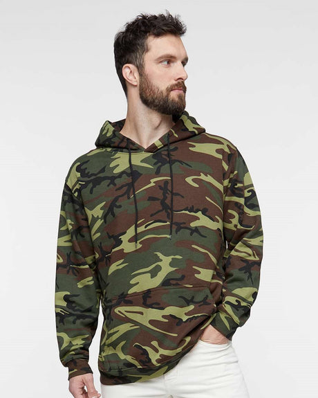 Code Five Men's Camo Fleece Hoodie Sweatshirt