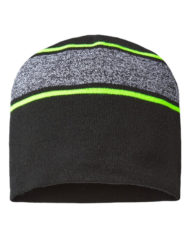 Cap America USA-Made Variegated Striped Beanie