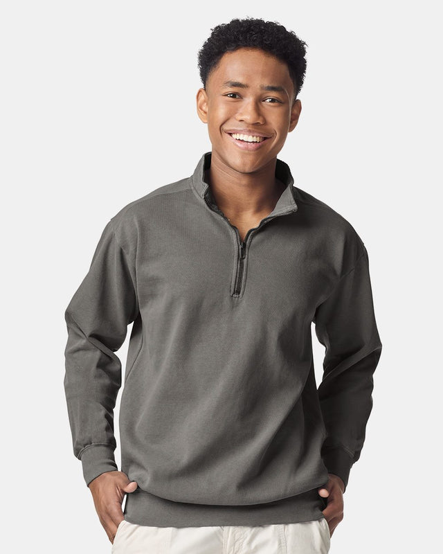 Comfort Colors Men's Garment-Dyed Quarter-Zip Sweatshirt