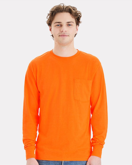  Men's Workwear Long Sleeve Pocket T-Shirt