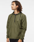 Independent Trading Co. Men's Lightweight Quarter-Zip Windbreaker Pullover Jacket