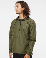 Independent Trading Co. Men's Lightweight Quarter-Zip Windbreaker Pullover Jacket
