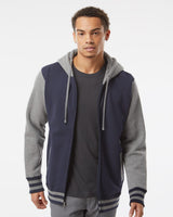 Independent Trading Co. Men's Heavyweight Varsity Full-Zip Hooded Sweatshirt