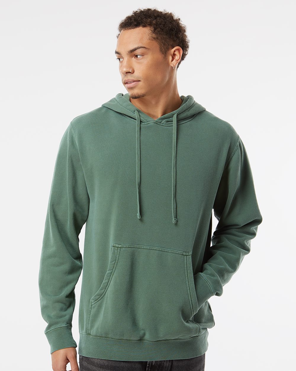 Independent Trading Co. Men's Midweight Pigment-Dyed Hooded Sweatshirt