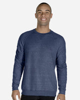 JERZEES Men's Snow Heather French Terry Crewneck Sweatshirt