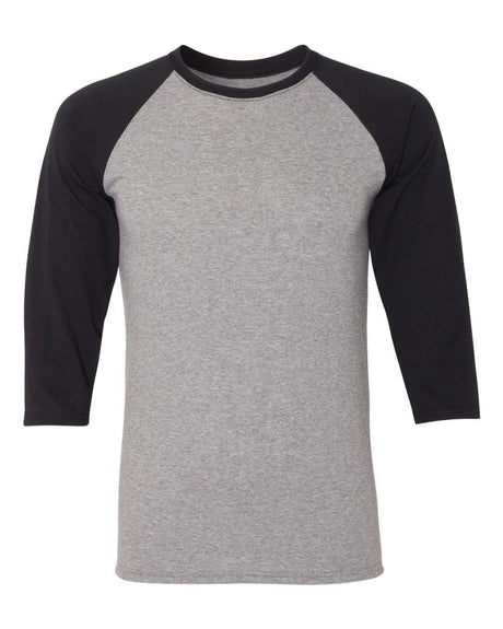 JERZEES Men's Triblend Three-Quarter Raglan Baseball T-Shirt