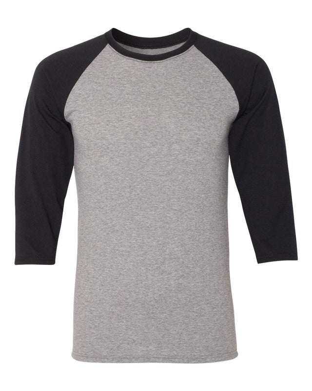 JERZEES Men's Triblend Three-Quarter Raglan Baseball T-Shirt