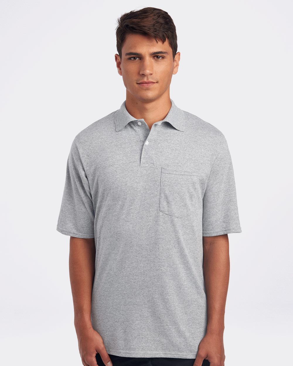 JERZEES Men's SpotShield 50/50 Polo with Pocket