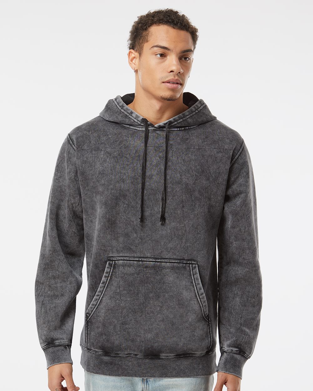 Independent Trading Co. Men's Midweight Mineral Wash Hooded Sweatshirt