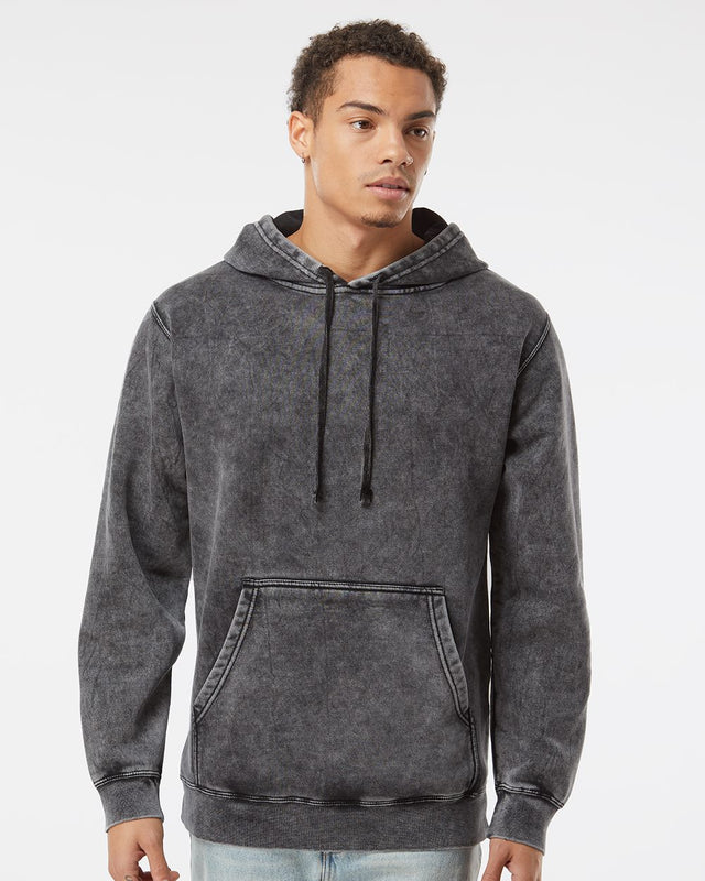 Independent Trading Co. Men's Midweight Mineral Wash Hooded Sweatshirt