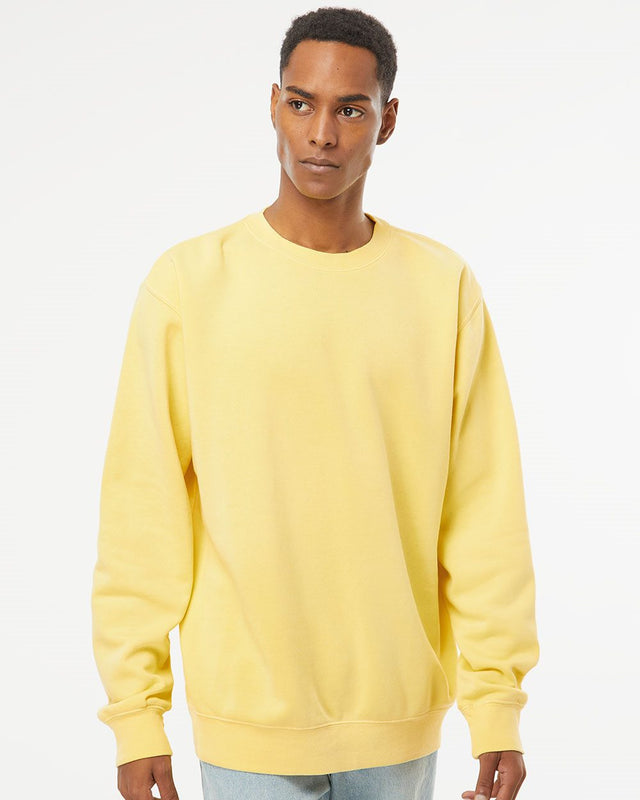 Independent Trading Co. Men's Midweight Pigment-Dyed Crewneck Sweatshirt
