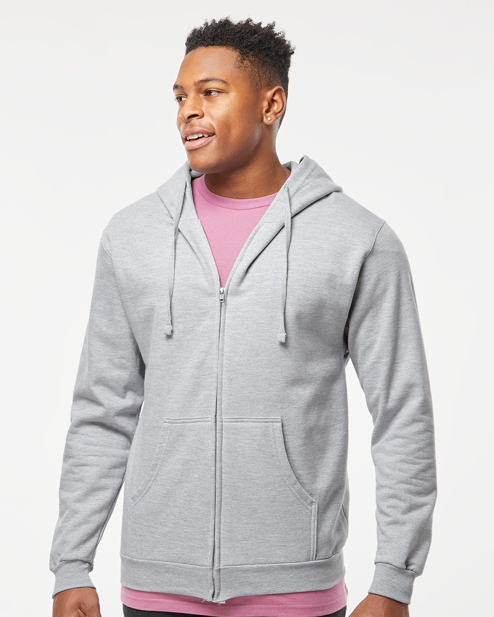 Tultex Men's Full-Zip Hooded Sweatshirt