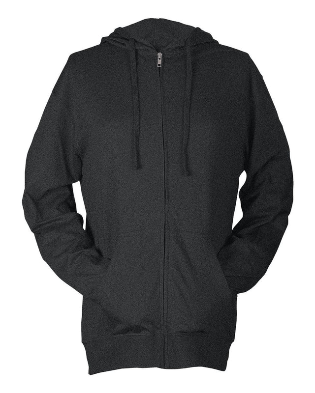 Tultex Men's Beach Full-Zip Hooded Long Sleeve T-Shirt