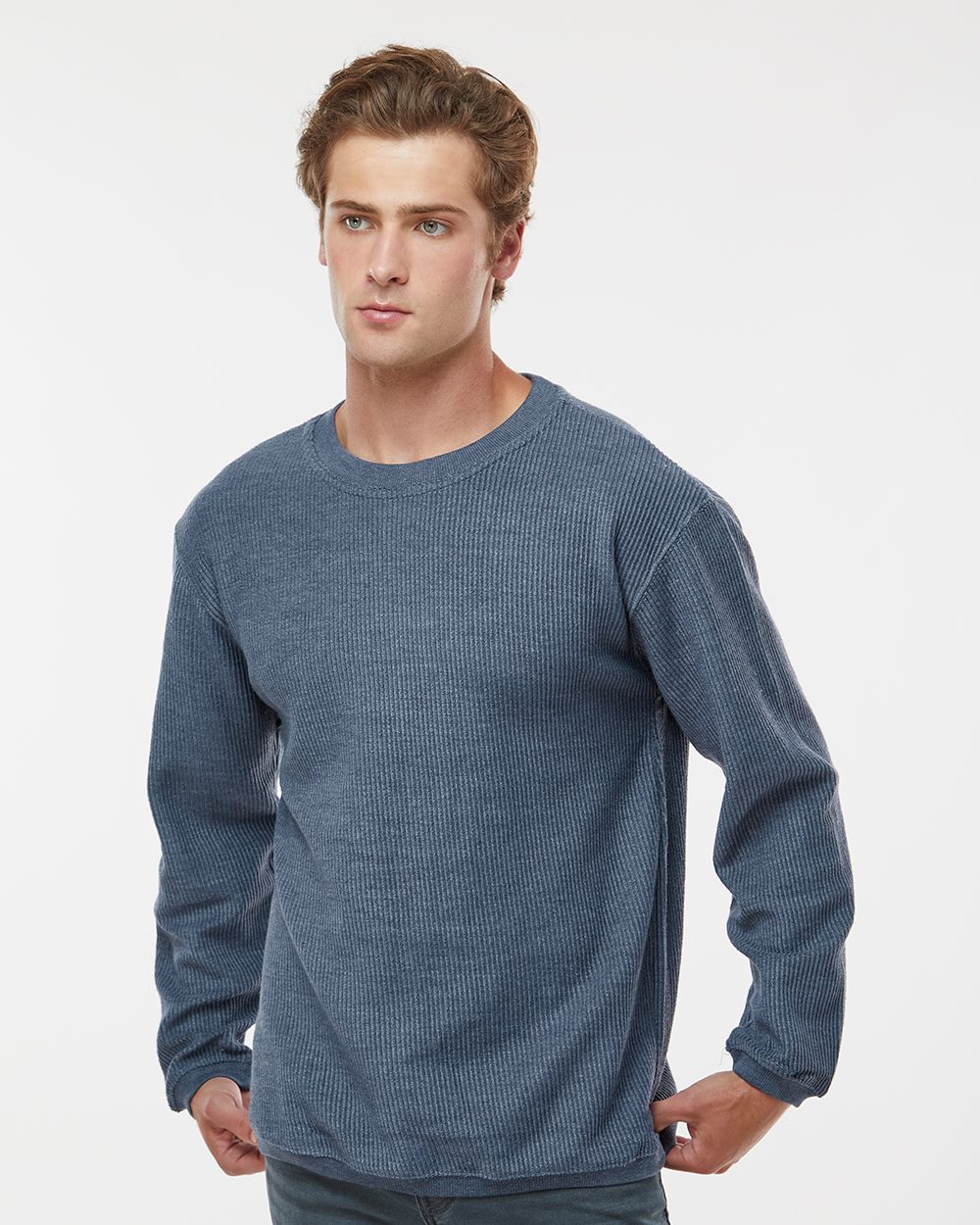 MV Sport Men's Corded Crewneck Sweatshirt