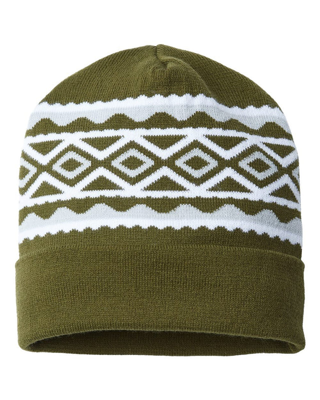 Cap America USA- Made Diamond Cuffed Beanie