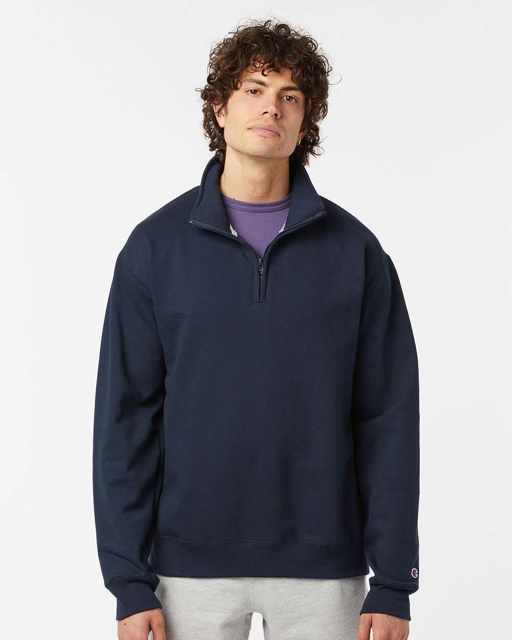 Champion Men's Powerblend Quarter-Zip Pullover