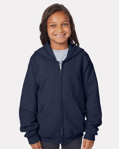  Youth EcoSmart Full-Zip Hooded Sweatshirt
