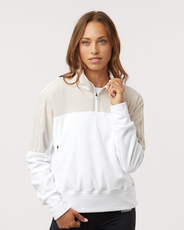 adidas Women's Fleece Quarter-Zip Pullover