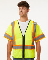 Kishigo Men's Class 3 Mesh Zippered Vest