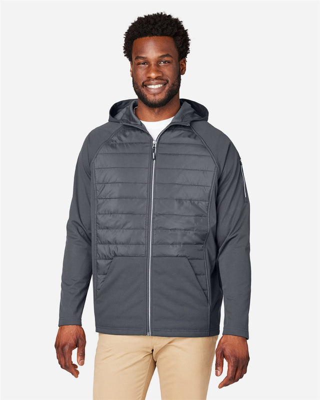CORE365 Men's Techno Lite Hybrid Hooded Jacket