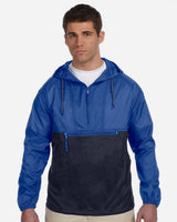 Harriton Men's Packable Hooded Nylon Jacket
