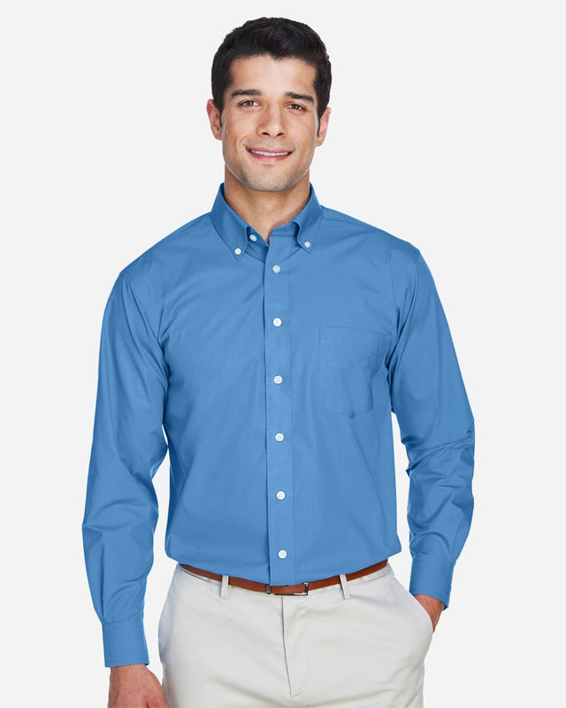 Devon & Jones Men's Tall Crown Collection Broadcloth Woven Dress Shirt