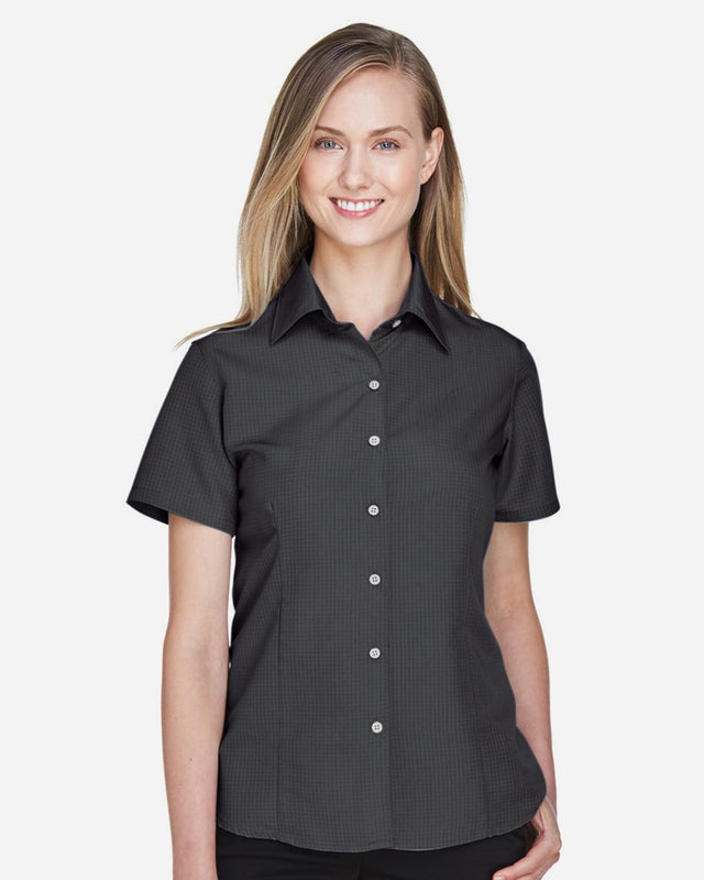 Harriton Women's Barbados Textured Camp Shirt