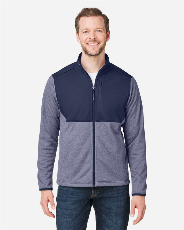 CORE365 Men's Venture Heathered Stripe Hybrid Jacket
