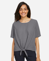 Devon & Jones Women's Perfect Fit Tie Front Blouse