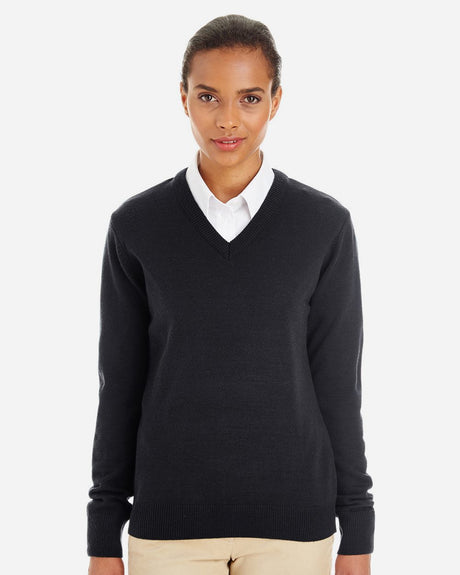 Harriton Women's Pilbloc V-Neck Sweater