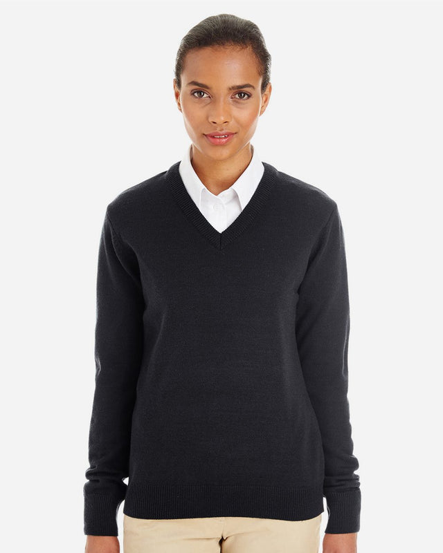 Harriton Women's Pilbloc V-Neck Sweater