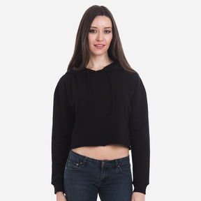 Lane Seven Women's Cropped Fleece Hooded Sweatshirt