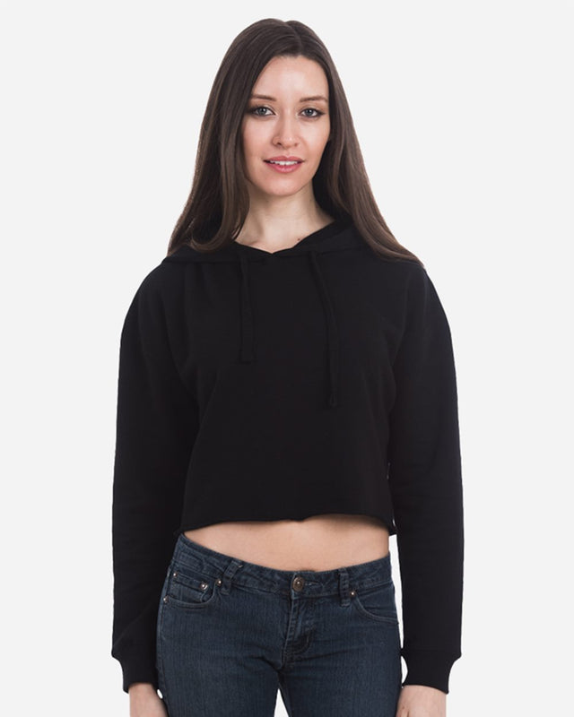 Lane Seven Women's Cropped Fleece Hooded Sweatshirt