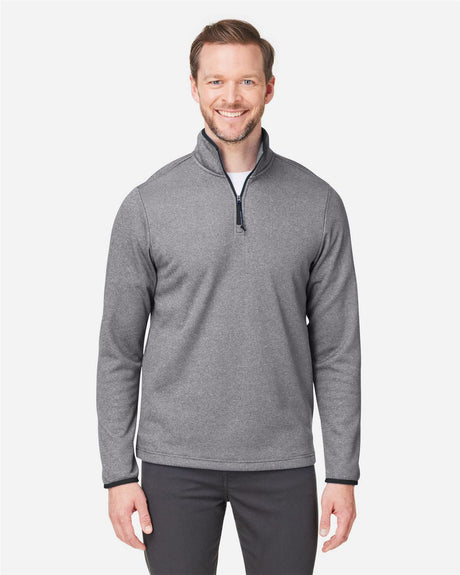 CORE365 Men's Venture Heathered Stripe Quarter-Zip Pullover