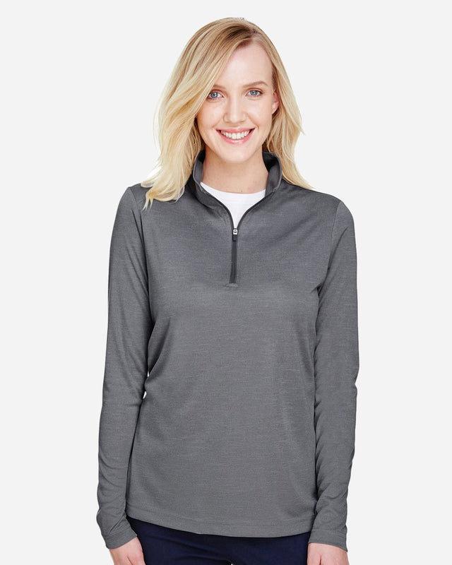 Team 365 Women's Zone Sonic Heather Performance Quarter-Zip Pullover