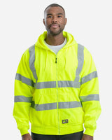 Berne Apparel Men's Berne Hi-Vis Class 3 Lined Hooded Sweatshirt