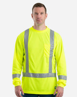 Berne Apparel Men's Hi-Vis Class 3 Performance Pocket T-Shirt