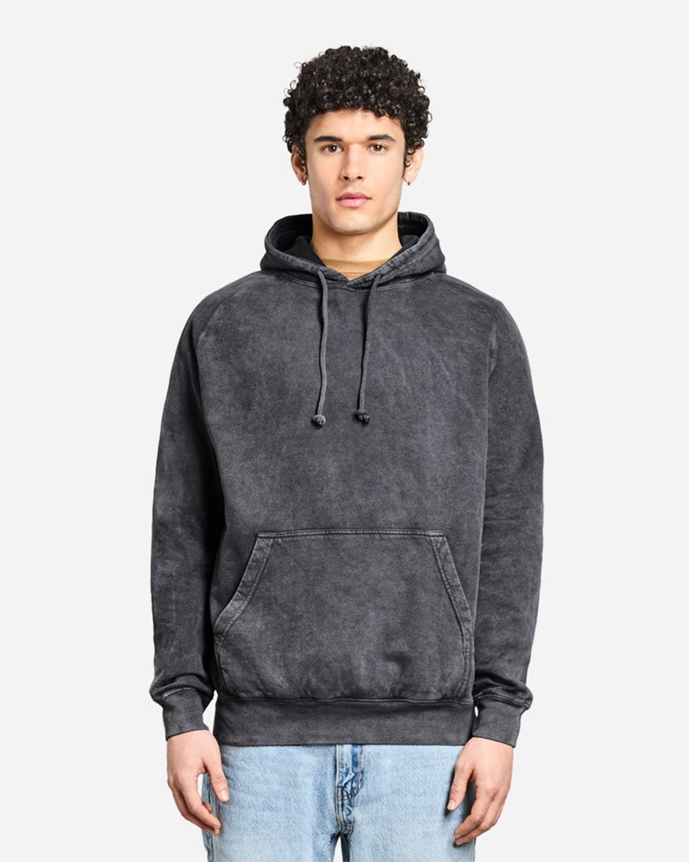 Lane Seven Men's Vintage Raglan Hooded Sweatshirt